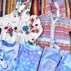 Girls 4T Fall / Winter Sweater & Pajama Lot